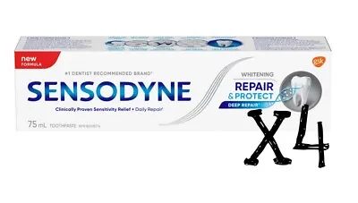 $37.47 • Buy 4x 75ml Sensodyne Repair & Protect Deep Repair Toothpaste WHITENING NOVAMIN