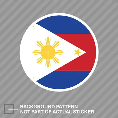 $17.96 • Buy Round Filipino Flag Sticker Decal Vinyl Philippines Pinoy PHL
