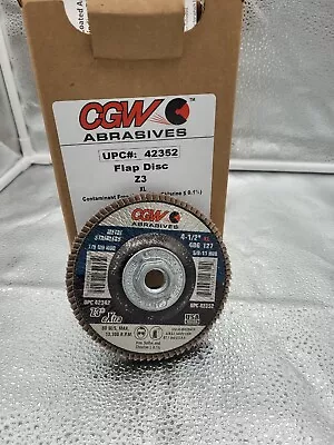 CGW 42352 4 1/2  Flap Disc 40 Grit T29 Hub 100% Zirconia Box Of 10 • $26