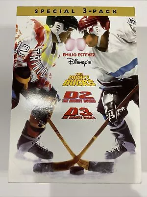 Disney's The Mighty Ducks 3 DVD Box Set (DVD 2002) Mighty Ducks D2 D3 • $16