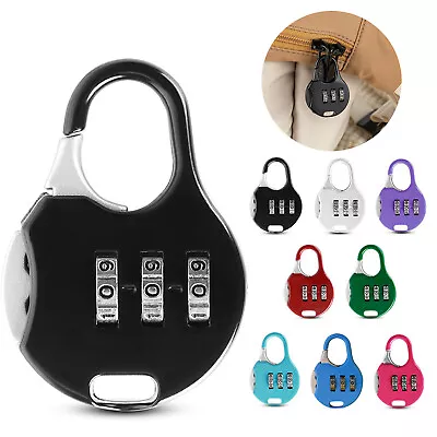 Coloured Luggage Travel Suitcase Bag Lock [3 Digit Combination] Padlock Reset • $1.79