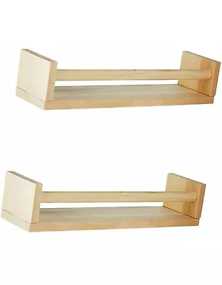 2X New Wooden Spice Rack IKEA BEKVAM Aspen Picture Book Shelf Kitchen Organizer • £23.12