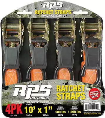 Outdoors Orange Ratchet Straps - 1500 Lb Break Strength / 4-Pack) New • $17.27