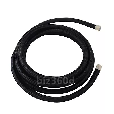 8AN AN8 Black Nylon PTFE Braided Stainless Steel Fuel Hose E85 10ft • $39.98