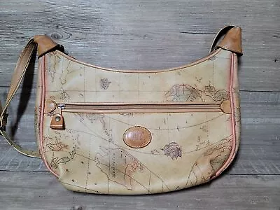 Vintage Allan Edward Old World Map Purse Shoulder Bag Australia Germany • $11.99