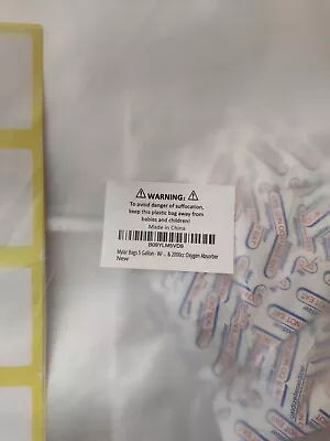 $10.75 • Buy (30) 5 Gallon Resealable Mylar Storage Bags W/Oxygen Absorbers /Labels/Markers
