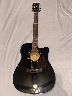 Yamaha FX335C Dreadnought Acoustic-Electric Guitar Black With Guitar Bag • $205
