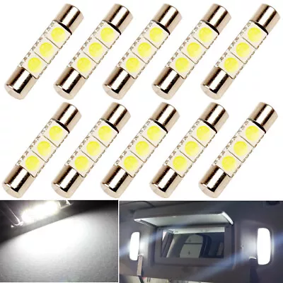 10 X LED 6614F 6641 TS-14V1CP F30-WHP 6412 Fuse Visor Vanity Mirror Light Bulbs • $7.99