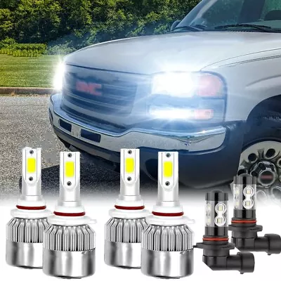 LED Headlight Hi/Lo Fog Lights Bulbs Combo For GMC Sierra 1500 2500 3500 2003-06 • $27.18