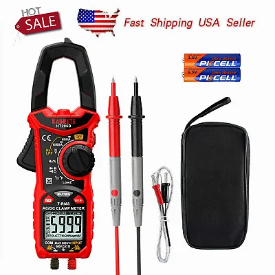 KAIWEETS HT206D AC/DC Current Voltage Digital Clamp Meter Multimeter & Test Lead • $39.99