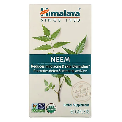 Neem Capsules Organic Extract By Himalaya 60 Caplets • £29.99