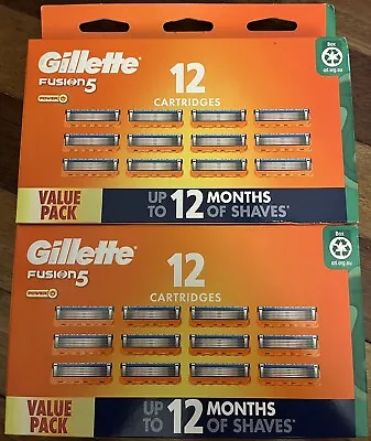 Genuine Gillette Fusion 5 Power Value Pack 24x Shaving Blades Cartridges • $72