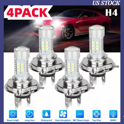 H4 9003 HB2 Super Bright LED Headlight Kit High Low Beam Light Bulb White 6000K • $8.96