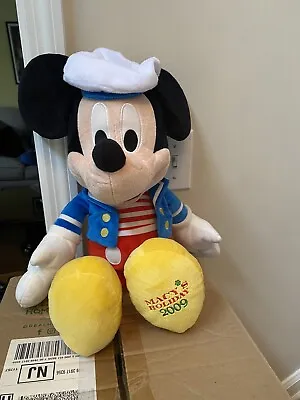 Macys 2009 Disney Talking 20  Mickey Mouse Plush Sailor Holiday Edition Stuffed • $7