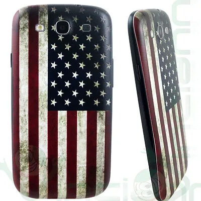 Cover Battery Cover American Flag For Samsung Galaxy S3 I9300 U. S. A. Stars • £16