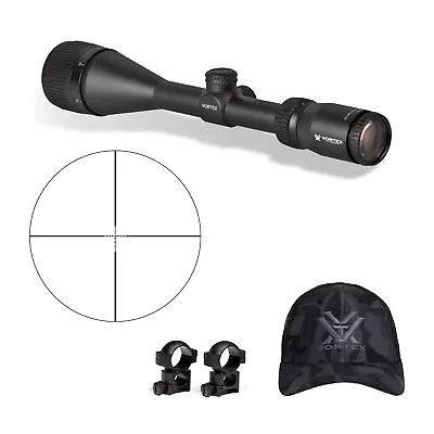 Vortex Crossfire II 4-12x50 AO Riflescope With 1 In Rings And Hat • $199.99