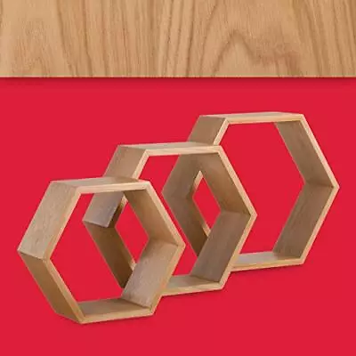 Abacus Hexagon Shelves Oak • $96.74