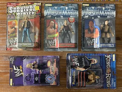 Vintage WWF WWE Lot Of 5 Action Figures Sealed Stone Cold Rock Sable • $51.46