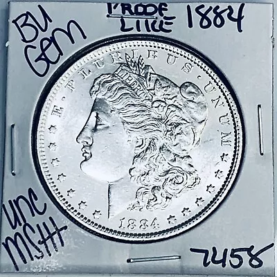 1884 Bu Gem Morgan Silver Dollar Unc Ms+++ U.s. Mint Rare Coin 7458 • $33