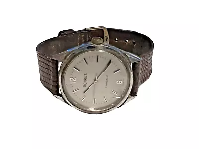 Vintage Mens Benrus 17 Jewel Germany  Hand Wind Mechanical Silver Watch Runs • $9.99