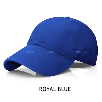 Cotton Baseball Cap Ball Dad Hat Adjustable Plain Solid Washed Men Washed PC • $8.75