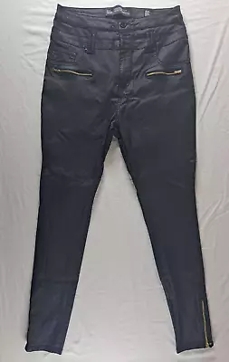 City Chic Viscose Jeans Size 39/74 Womens High Rise Skinny Black! • $19.95