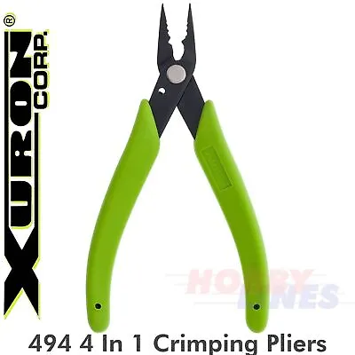 Xuron 494 FOUR IN ONE BEAD CRIMPING Folding Chain Nose PLIER Made In The USA • £20.36