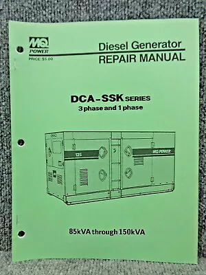 MQ Power Multiquip DCA SSK Series Diesel Generator Repair Manual • $19.96