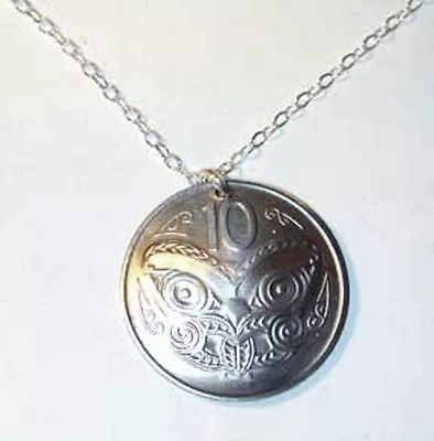 Vintage Maori Mask Coin Necklace-nicely Domed • $21