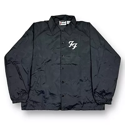 Vintage 90s Foo Fighters Band Tour Windbreaker Bomber Jacket Concert Size XL • $74.99