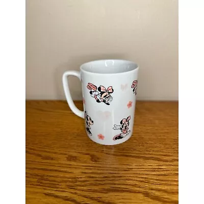 Minnie Mouse Vintage Coffee Mug White And Pink Made In China Disney • $16