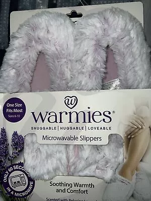 Warmies Microwavable Slippers No Slip Lavender Scent  Sz 6-10 Pink NIB • $10