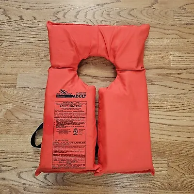 Stearns Adult Universal Orange Life Vest Model 152-05 Catalog No 1530 EUC • $14.95