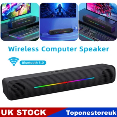 £15.99 • Buy LED Wireless Sound Bar TV Soundbar Bluetooth Computer Speaker Stereo Subwoofer