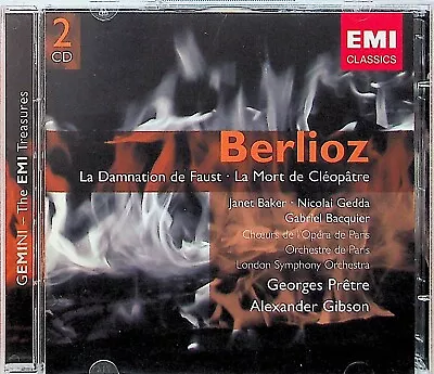 Berlioz: La Damnation De Faust/Mort De Cleopatre 2-CD PRETRE/GIBSON Janet Baker • £3.49