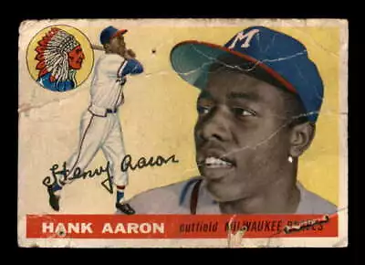 1955 Topps #47 Hank Aaron   P X3061393 • $154