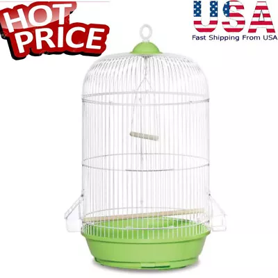 $39 • Buy Classic Round Birdcage W/Stand Lovebirds Finches Canary Cockatiel