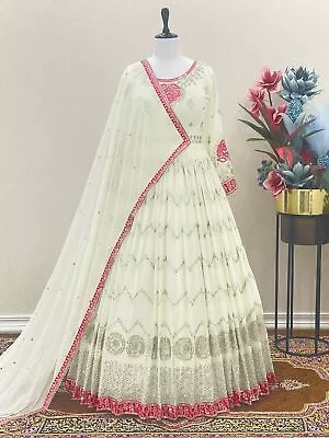 Indian Traditional Anarkali Kurta Kurti Long Beautiful Dupatta Net Designer Gown • $93.86