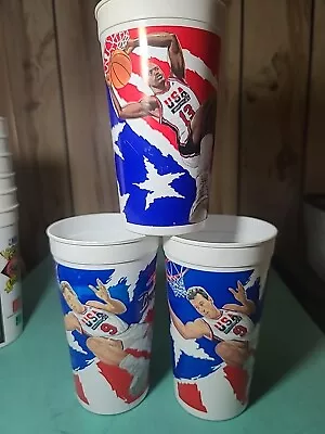 ✅🏀3Vintage Rare McDonalds Dream Team Cups 1996 2 Dan Majerle Cups 1 Shaq Cup🏀 • $14.49