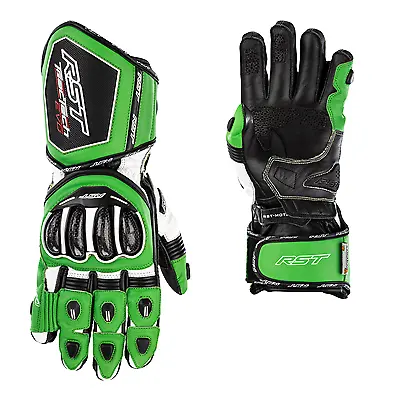 Rst Tractech Evo 4 Ce Mens Race Kangaroo Motorcycle Glove - Green 12 Xxl • $87.14