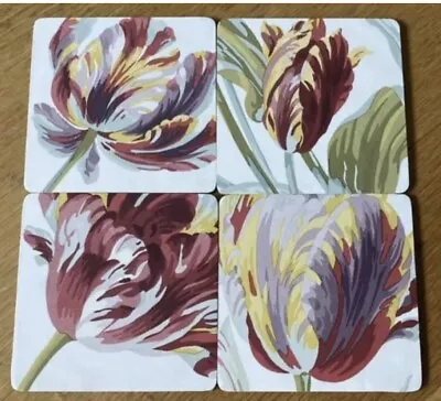 Laura Ashley Gosford Meadow (cranberry) Handmade Coasters  • £7.99