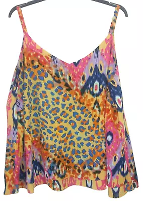 GEORGE - Multicoloured Double Layer A-Line Camisole Sun Top - Size 24 *NEW* • £5