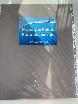 2 Folders.  3 Prong.  2 Pocket Folders.  Black And Grey. • $4