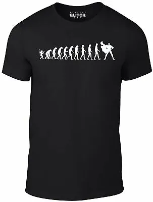 £9.99 • Buy Superhero Evolution T-Shirt - Funny Joke T Shirt Comic Book Hero Timeline
