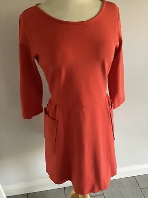 Boutique By Jaeger Ladies Red 3/4 Sleeve Dress Size 14. Great Condition. • £18.99