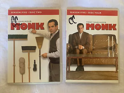 Monk TV Show DVD INCOMPLETE SET Season 5 Discs 2 & 4 • $6.99