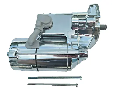 High Torque Chrome 1.8KW Angle Post Starter 89-06 Harley EVO TWIN CAM NEW • $275