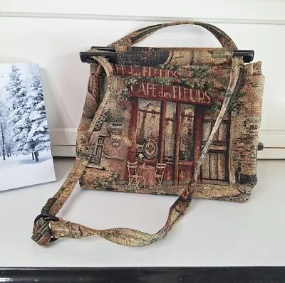 Vintage Toby Weston Cafe Tapestry Purse.. Handbag Tote Bag • $12