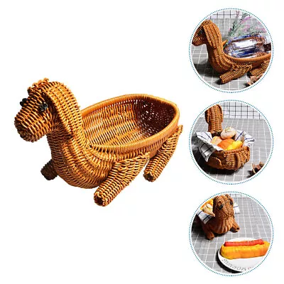 £15.71 • Buy Wicker Bread Basket Egg Basket Woven Storage Basket Toilet Tray Container