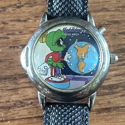 Working Vintage Looney Tunes Marvin Martian Watch Mel Blanc Voice Watch 1998 • $39.99